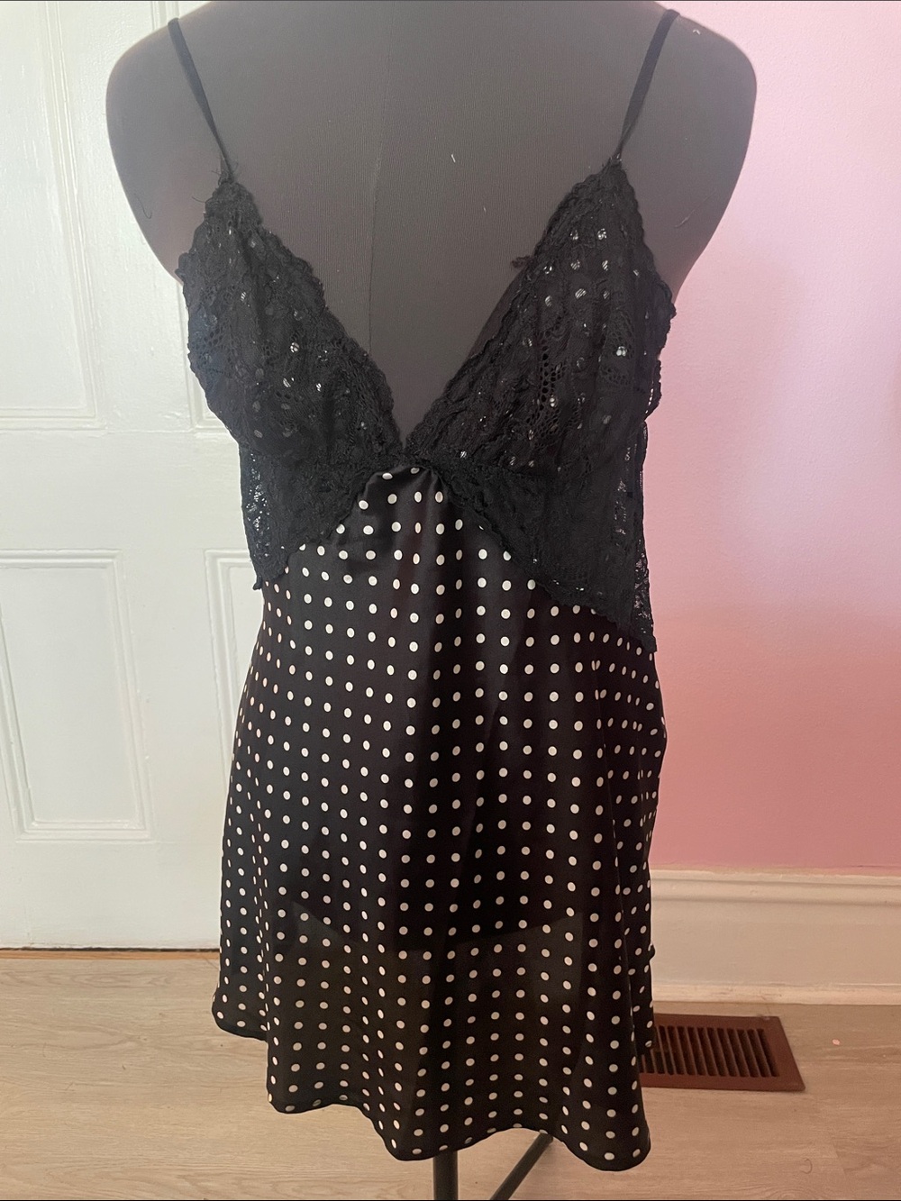 Black Polka Dot Nightie